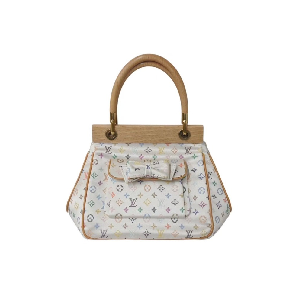 Louis Vuitton Multicolor Wood Abelia Monogram Multicolore Handbag Satin - Picture 2 of 9